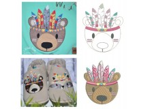 Stickdatei - Federtiere Federbär Vollstick & Appli